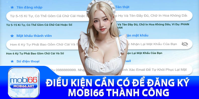 Điều kiện cần có để đăng ký Mobi66 thành công