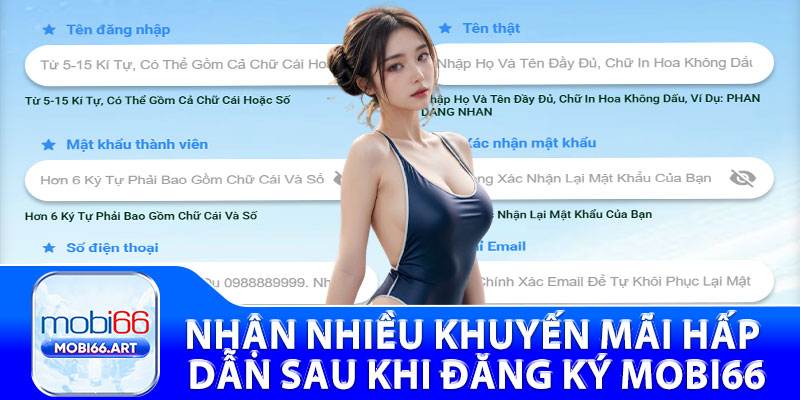 Nhận nhiều khuyến mãi hấp dẫn sau khi đăng ký mobi66